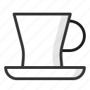 cup, kitchen, kitchenware, saucer, teacup, utensill