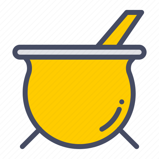 Cauldron, cook, kitchen, pot, soup, stew icon - Download on Iconfinder