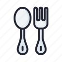 spoon, fork, tableware, meal, food
