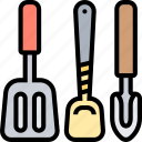 spatula, cooking, utensil, kitchen, household