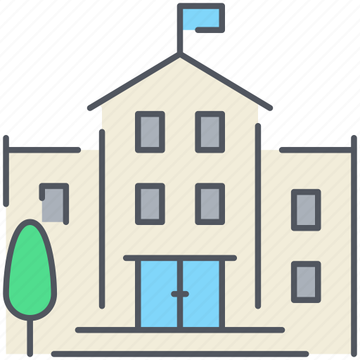 University, building, college, education, library, public, school icon - Download on Iconfinder