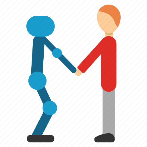 Human, robot, contact, handshake, man, meeting, robotics icon - Download on Iconfinder