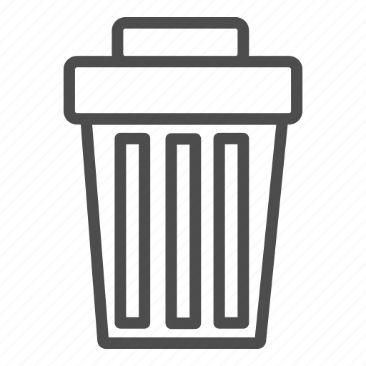 Trash, bin, can, garbage, recycle, metal, outdoor icon - Download on Iconfinder