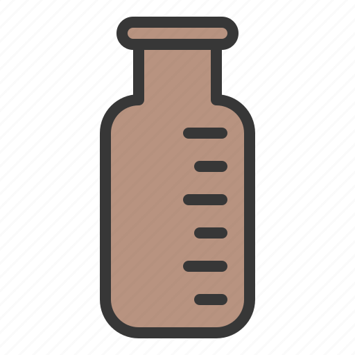 Amber bottle, chemistry, equipment, lab, laboratory, science, uv protective glass bottle icon - Download on Iconfinder