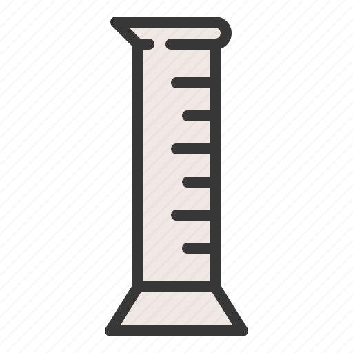 Cylinder, equipment, glassware, lab, measure icon - Download on Iconfinder