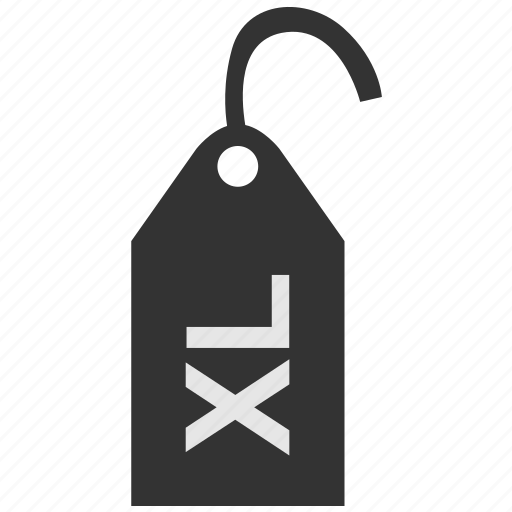 Clothes, clothing, size, tag, xl, label icon - Download on Iconfinder