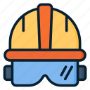 goggles, safety, helmet, construction, protection