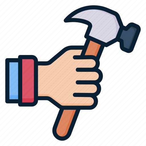 Hammer, hand, repair, equipment, work, tool, industry icon - Download on Iconfinder