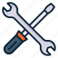 wrench, screwdriver, assembly, maintenance, tool, cross 