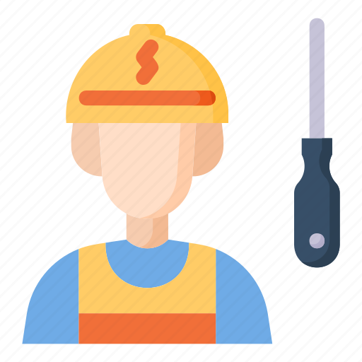 Electrician, worker, technician, electric, maintenance, job, man icon - Download on Iconfinder