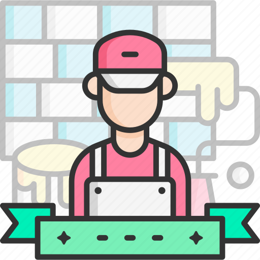 Painter, bricks, brick wall, worker, labor icon - Download on Iconfinder