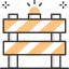 barrier, warning sign, road sign, under construction, road block 