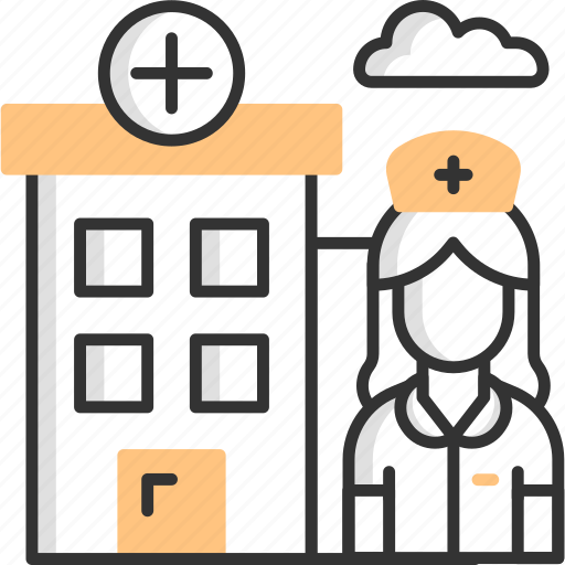 Nurse, building, health clinic, urban, hospital icon - Download on Iconfinder