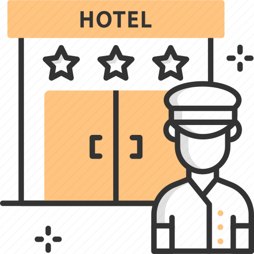 Doorman, hotel, concierge, bellboy, luggage icon - Download on Iconfinder