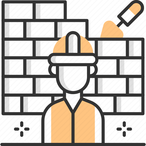 Builder, brick wall, craftsman, wall, brick icon - Download on Iconfinder