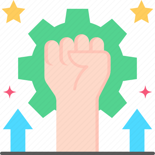Labor day, hand, raise, protest, raise hand icon - Download on Iconfinder