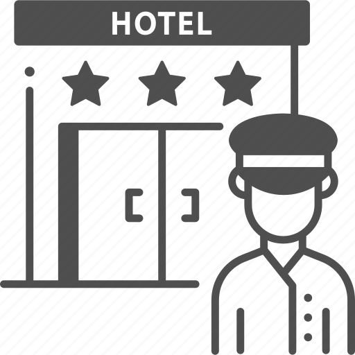 Doorman, hotel, concierge, bellboy, luggage icon - Download on Iconfinder