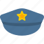 hat, justice, police, uniform 
