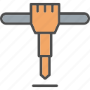 construction, equipment, jackhammer, tool