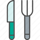 cutlery, fork, and, knife, silverware, utensils