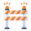 road, barrier, road block, direction, traffic 