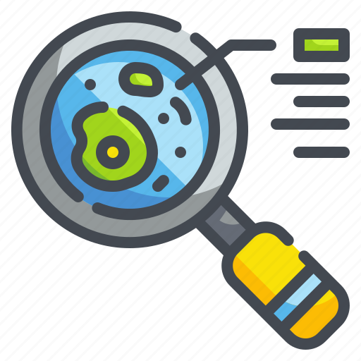 Bacteria, lab, magnifier, search, tool, zoom icon - Download on Iconfinder