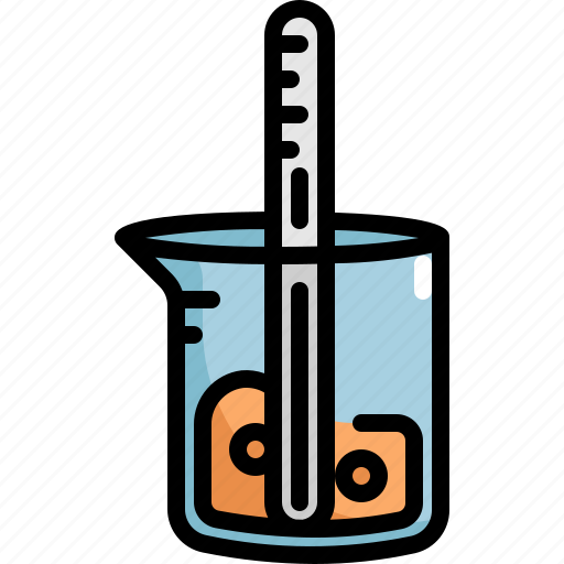 Flask, lab, research, science, scientific, temperature, thermometer icon - Download on Iconfinder