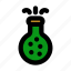 flask, reaction, laboratory, experiment 
