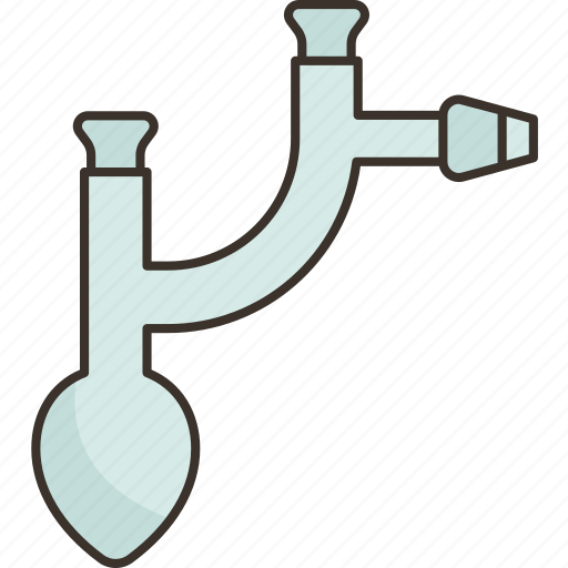 Flask, claisen, distillation, laboratory, glassware icon - Download on Iconfinder