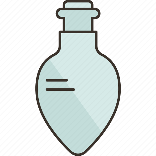 Flask, pear, shaped, evaporation, laboratory icon - Download on Iconfinder