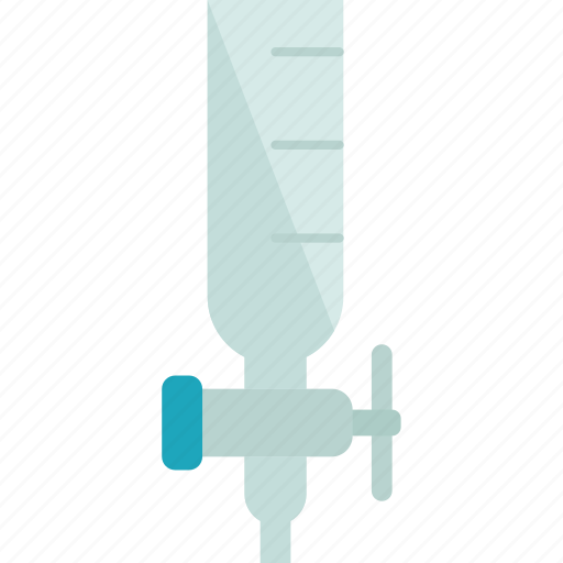 Burette, glass, stopcocks, tube, titration icon - Download on Iconfinder