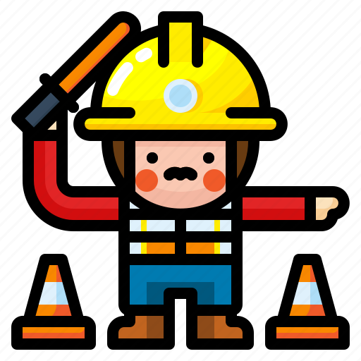Career, control, labour, occupation, road, traffic icon - Download on Iconfinder