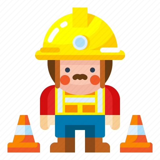 Career, cone, labour, occupation, traffic icon - Download on Iconfinder