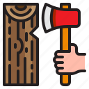 axe, tool, weapon, wood, woodcutter