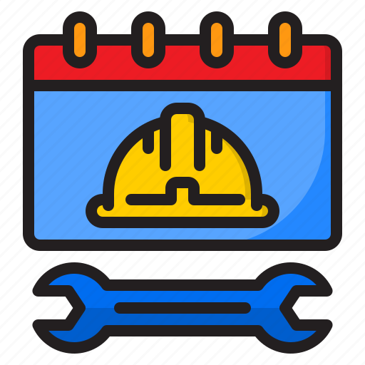 Calendar, date, tool, worker, wrench icon - Download on Iconfinder