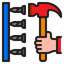 construction, hammer, nail, repair, tools