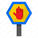 arrow, direction, road, sign, stop, traffic