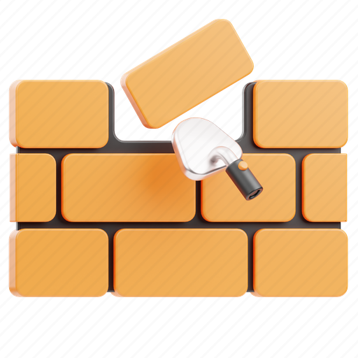 Brickwall, plaster 3D illustration - Download on Iconfinder