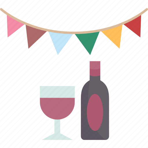 Festival, drink, party, bunting, decoration icon - Download on Iconfinder
