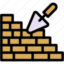 brick, wall, construction, masonry