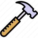 hammer, tools, and, utensils, home, repair, improvement