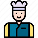 chef, hat, avatar, user, man
