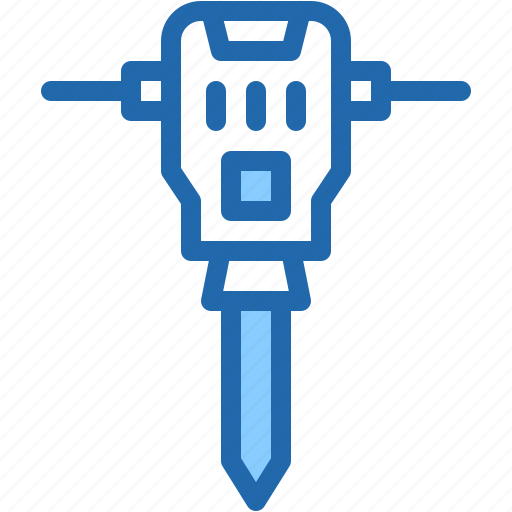 Jackhammer, construction, and, tools, repairing, repair, work icon - Download on Iconfinder