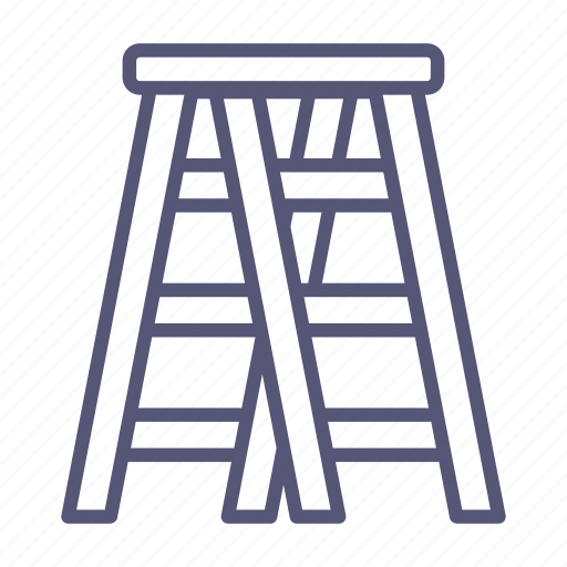 Stepladder, ladder, step, stairs, staircase, construction, tool icon - Download on Iconfinder
