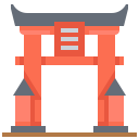 building, gate, landmark, torii