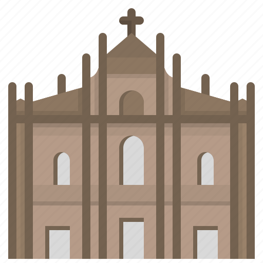 Cathedral, church, macau, paul, saint icon - Download on Iconfinder