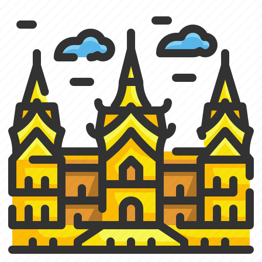 Bangkok, building, grand, landmark, monuments, palace, thailand icon - Download on Iconfinder