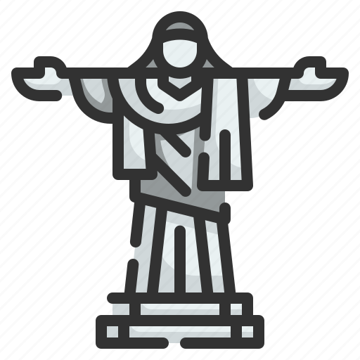 Architectonic, brazil, christ, landmark, redeemer, rio, statue icon - Download on Iconfinder