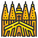 barcelona, buildings, catholic, christian, familia, sagrada, spain 