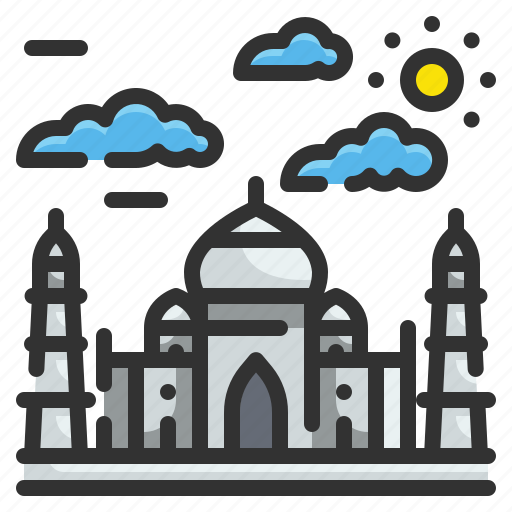 Agra, architectonic, india, landmark, mahal, monuments, taj icon - Download on Iconfinder